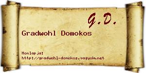 Gradwohl Domokos névjegykártya